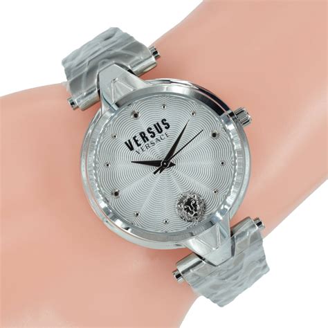 versace uhr damen silber|Luxus.